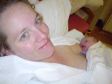 newborn ben with mum
