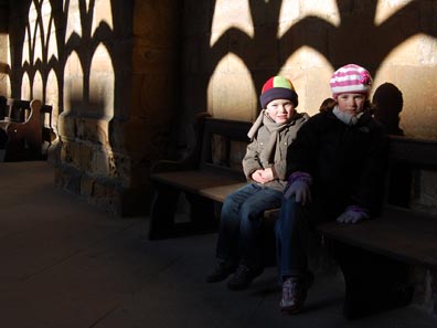 lottie and ben at durham cathedral