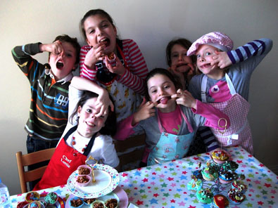 lottie and friends at her ninth birthday party